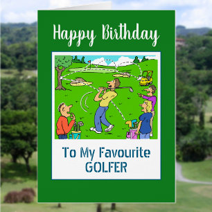 Grattis på födelsedagen Golfer Hälsningskort