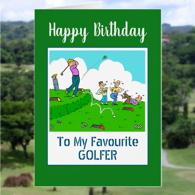 Grattis på födelsedagen Golfer Hälsningskort (Skapare uppladdad)