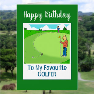 Grattis på födelsedagen Golfer Hälsningskort