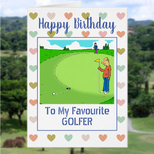 Grattis på födelsedagen Golfer Hälsningskort