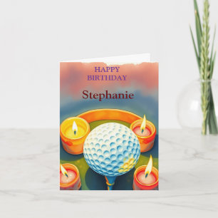 Grattis på födelsedagen Golfing Boll Älskare Kort