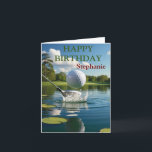 Grattis på födelsedagen Golfing Boll Hittande Vatt Kort<br><div class="desc">Grattis på födelsedagen Golfing Boll Hittande Vatten</div>