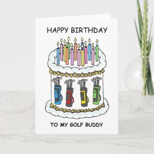 Grattis på födelsedagen golfkompis kort