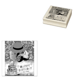 Grattis på födelsedagen Gör ett önskemärke Pudel G Stämpel