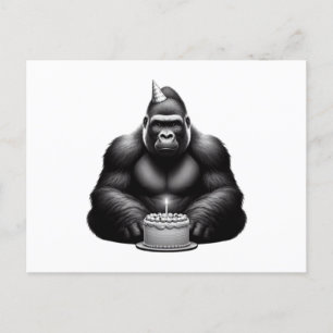 Grattis på födelsedagen Gorilla Vykort