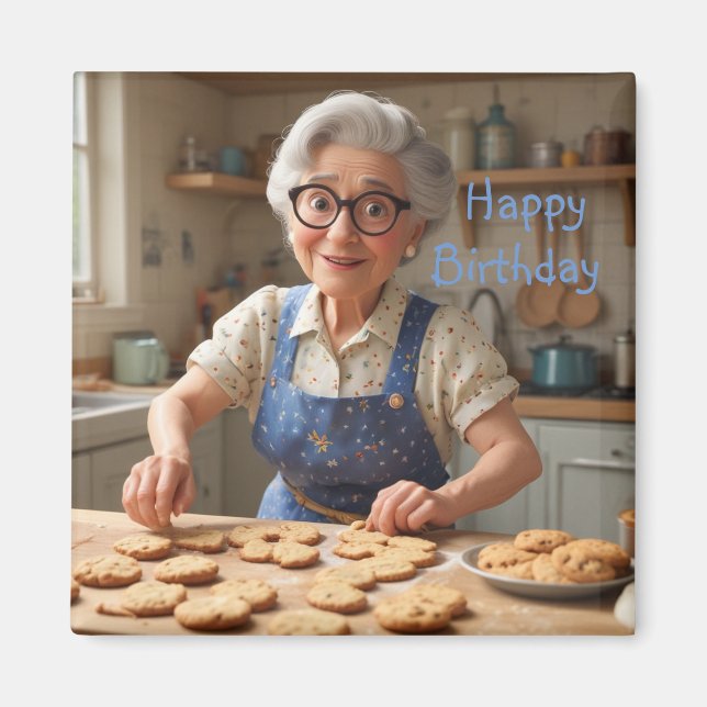 Grattis på födelsedagen Gramma Magnet (Framsidan)