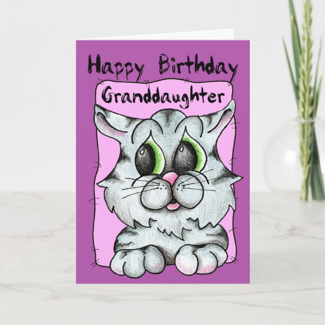Grattis på födelsedagen Granddotter Kort (Framsida)
