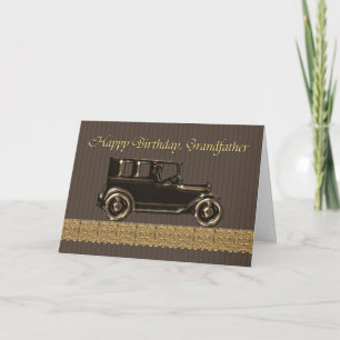 Grattis på födelsedagen Grandfather Classic car Kort