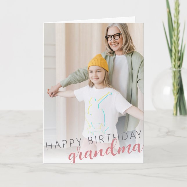 Grattis på födelsedagen Grandma Card Inbjudan (Framsida)