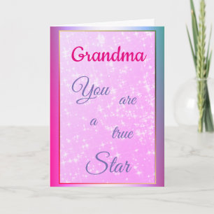 Grattis på födelsedagen Grandma-design Kort