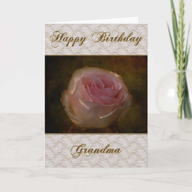 Grattis på födelsedagen Grandma Greeting Card Kort (Framsida)