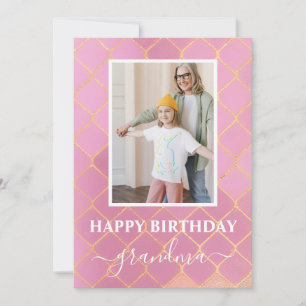 Grattis på födelsedagen Grandma Photo Card Julkort