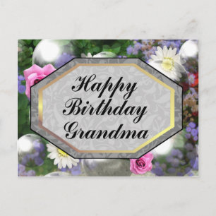 Grattis på födelsedagen Grandma Vykort