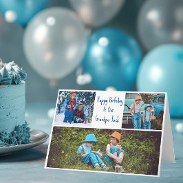 Grattis på födelsedagen Grandpa Anpassningsbar Bar Kort