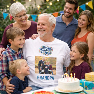 Grattis på födelsedagen Grandpa-foto T Shirt
