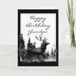 Grattis på födelsedagen Grandpa Vintage Stag, Hjor Kort