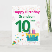 Grattis på födelsedagen Grandson - 10 i dag