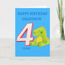 Grattis på födelsedagen Grandson - 4 idag