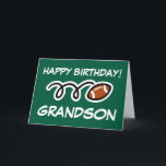 Grattis på födelsedagen Grandson American Football Kort<br><div class="desc">Grattis på födelsedagen Morson-tävlingskort för amerikanska fotbollsarenor. Önska ditt barnbarn i Grattis på födelsedagen med det här sportiska hälsningskortet för barn. Tyst utskrift för pojkar och flickor. Även underbar för son i juridik och andra familjemedlemmar. Sporty boll-design.</div>