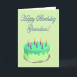 grattis på födelsedagen Grandson Birthday tårta ön Kort<br><div class="desc">Många fler design i min butik. Kontakta mig för att få en anpassad design gjord åt dig!</div>