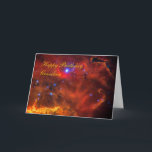 Grattis på födelsedagen Grandson, Emission Nebula  Kort<br><div class="desc">Galaxies, Stars och Nebulae-serienEn färgstark stjärnbildande region visas i denna fantastiska bild av NGC 2467 i den södra konstellationen av marionerna (Stern). Tittar som en roterande kammussla av någon exotisk kosmisk korv, så är enorma moln av gas och damm sprinklade med ljusblå, hett unga stjärnor. Strängt formade dammmoln, som liknar...</div>