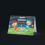 grattis på födelsedagen Grandson Football Card Kort<br><div class="desc">Födelsedagskort för en morson som kärlek Football. Designad av Inspired-kort.</div>