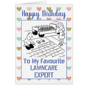 Grattis på födelsedagen Gräsmatta Care Expert Hälsningskort