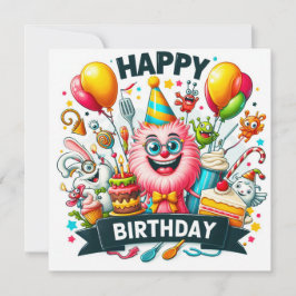 Grattis på födelsedagen-gratulationskort kort