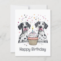 Grattis på födelsedagen Great Dane Hund Kuppaka