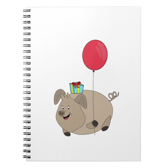 Grattis på födelsedagen Gris Anteckningsbok (Framsidan)