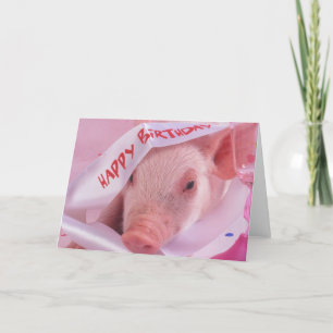 Grattis på födelsedagen gris kort