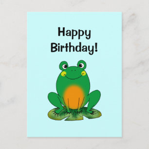 Grattis på födelsedagen! (groda) vykort