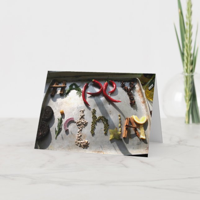 Grattis på födelsedagen Grönsaker Kort (Framsida)