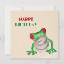 Grattis på födelsedagen Grönt Frog Hälsning
