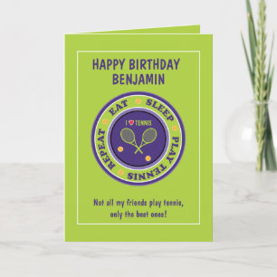 Grattis på födelsedagen, grönt 🎾 Tennis Birthday Kort