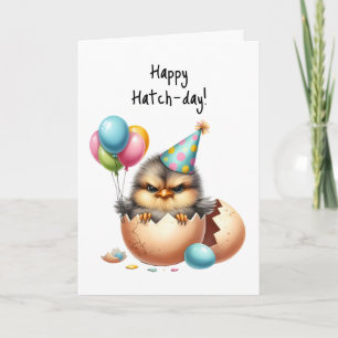Grattis på födelsedagen Grumpy Bird Äggkläckningsb Kort