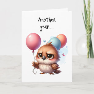 Grattis på födelsedagen Grumpy Bird ännu ett år ti Kort