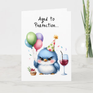 Grattis på födelsedagen Grumpy Bird Cupkakor Ballo Kort
