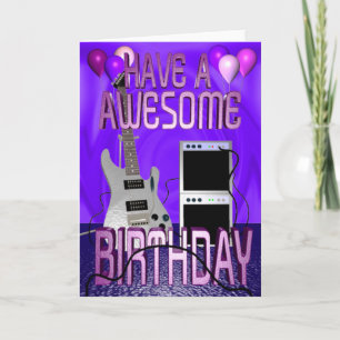 Grattis på födelsedagen Guitar/Amp av Valxart Kort