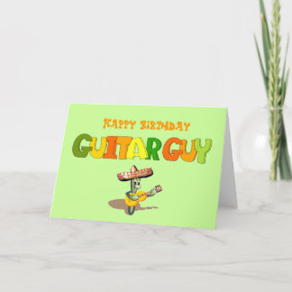 Grattis på födelsedagen Guitar Guy Kort