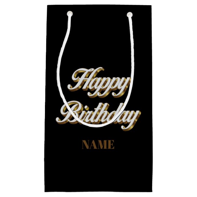 Grattis på födelsedagen Guld Elegant Typography Gi (Framsidan)