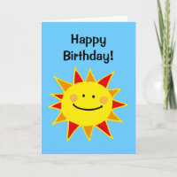 Grattis på födelsedagen (gullig sol)