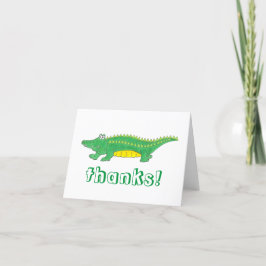 Grattis på födelsedagen Gult Grönt Alligator Croko Tack Kort