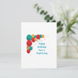 Grattis på födelsedagen, ha en Perfekt dag på Julkort