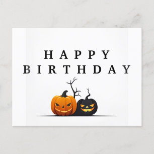 Grattis på födelsedagen Halloween vykort