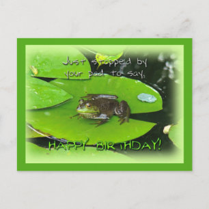 Grattis på födelsedagen Hälsning - Bullfrog på Lil Vykort