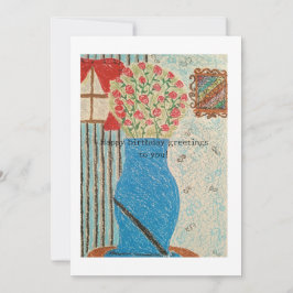 Grattis på födelsedagen hälsning till dig, platt H Julkort