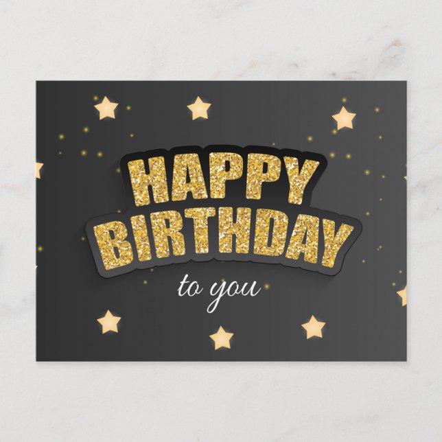 Grattis på födelsedagen Hälsning Vykort (Framsida)