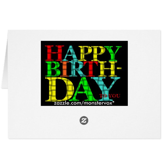 Grattis på födelsedagen hälsningskort (Baksidan Horizontal)