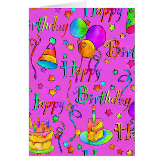 Grattis på födelsedagen! hälsningskort